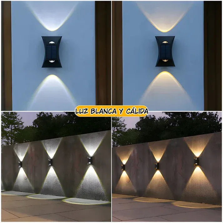 Aplique Solar 2 Luces Bidireccional — 3