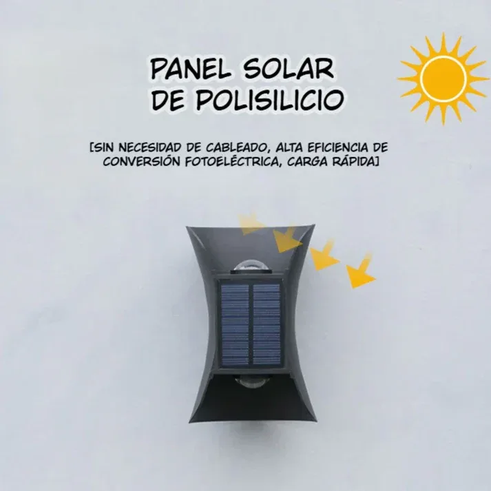 Aplique Solar 2 Luces Bidireccional — 7