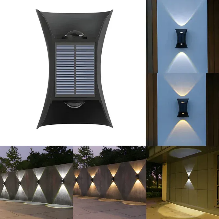 Aplique Solar 2 Luces Bidireccional